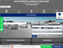 Tablet Screenshot of plainfieldusedcars.com